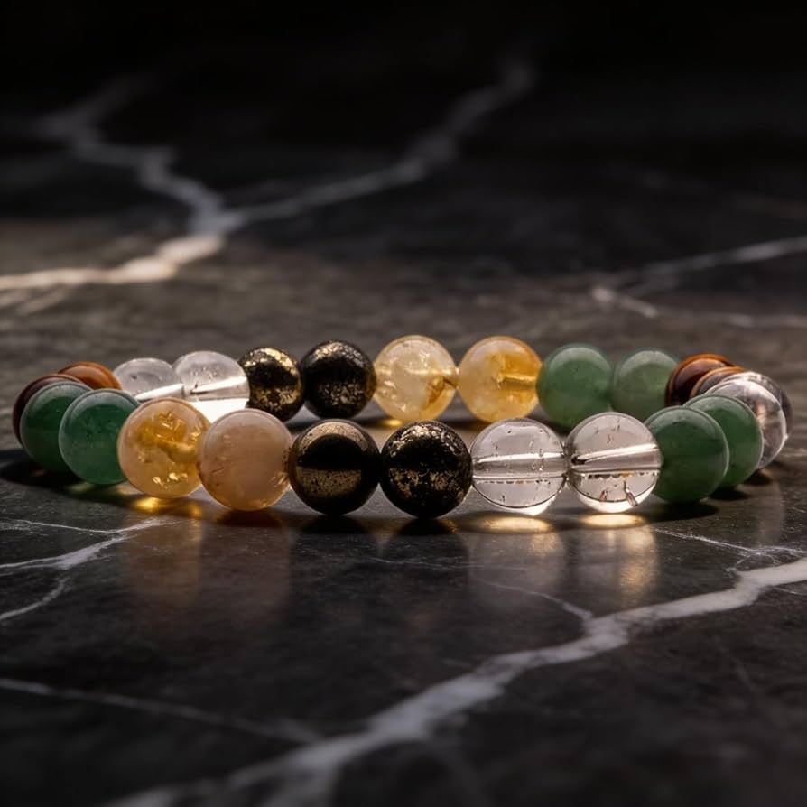 Energised Dhan Yog Bracelet – 7 Crystal Wealth Blend — view 1