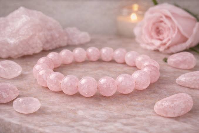 Rose quartz Bracelet For Unconditional Love- — view 1