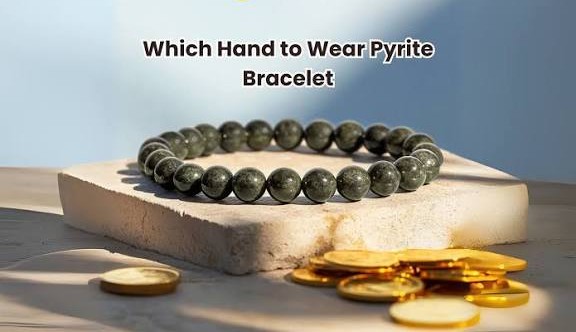 Raw Pyrite Bracelet & Raw Selenite Plate — view 1